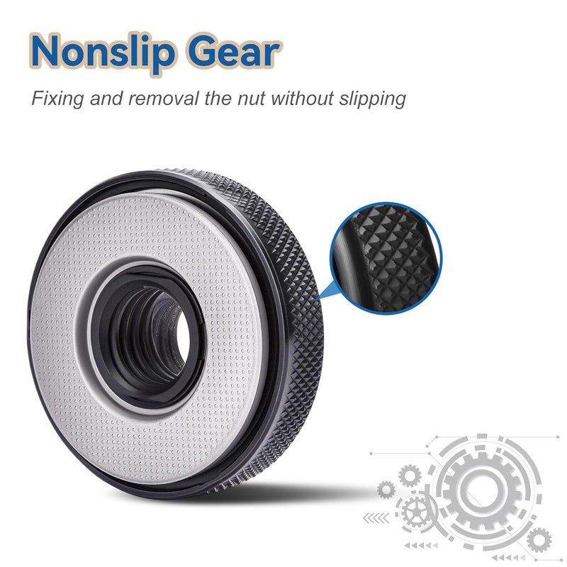 JonPhoe 5/8-11 Thread Angle Grinder Flange Nut No Wrench Required,Grinder Nut for 4.5" and 5" Angle Grinder,Quick Release Locking Nut - Image 4